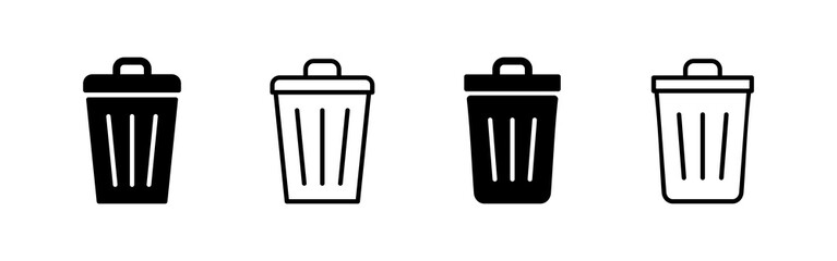 Trash icon vector. trash can icon. delete sign and symbol.