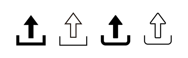 Upload icon vector. load data sign and symbol