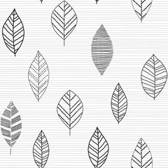 Seamless leave repeat vector pattern
