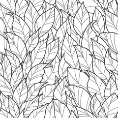Seamless leave repeat vector pattern