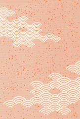 秋　和柄　波　背景