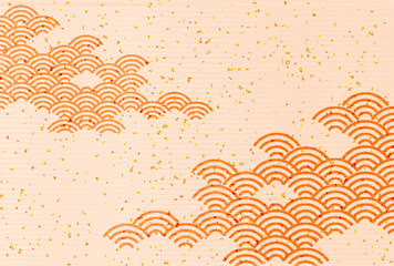 秋　和柄　波　背景