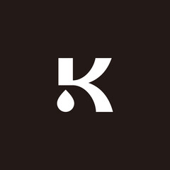 creative letter k logo design. Vector illustration of letter k and drop water. modern logo design vector icon template