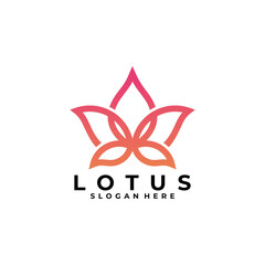 lotus flower logo vector design