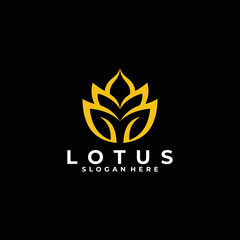 lotus flower logo vector design