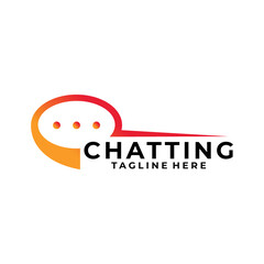 chatting logo icon vector isolated