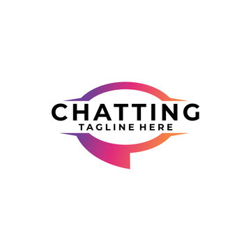 chatting logo icon vector isolated