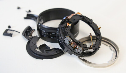 Obraz premium parts of a broken lens