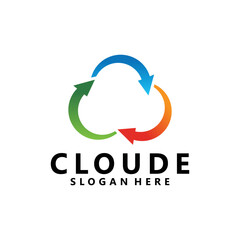Fototapeta premium cloud logo icon vector isolated