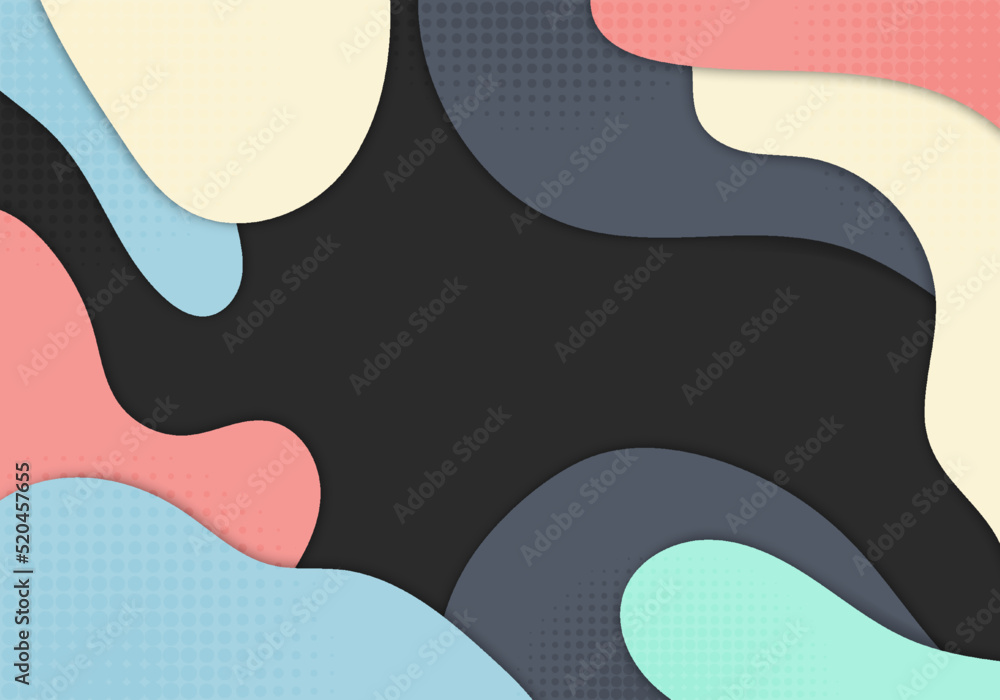 Poster abstract minimal colorful concept template design decorative. overlapping artwork design template wi