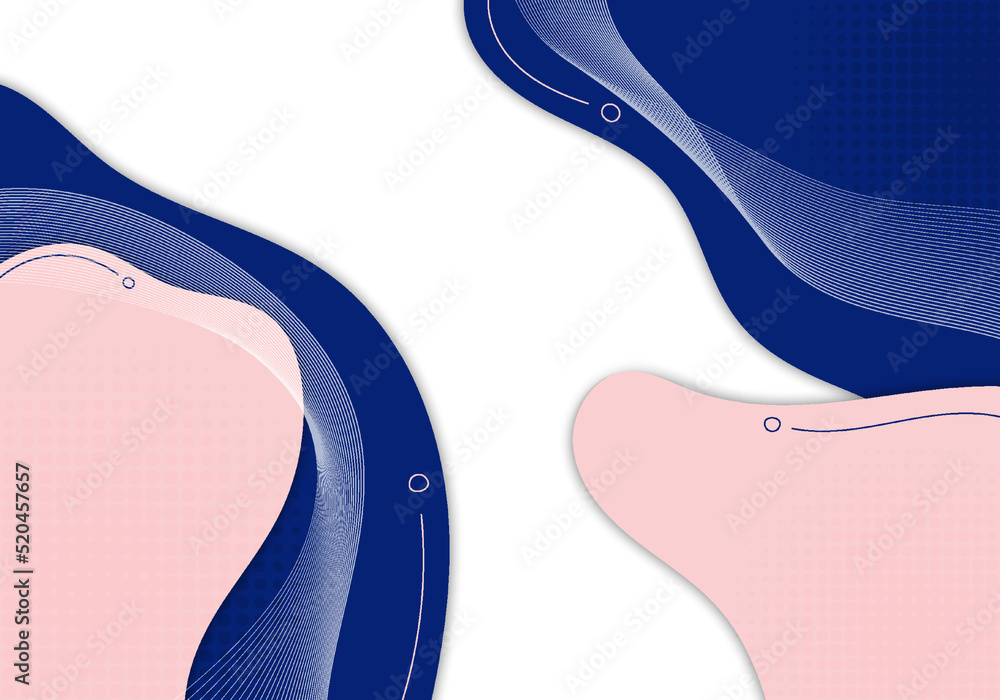 Poster abstract colorful decorative shape with circle halftone style template. overlapping design with two 