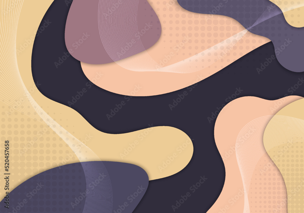 Poster abstract soft style colors template decorative. overlapping and decorate with circle halftone backgr