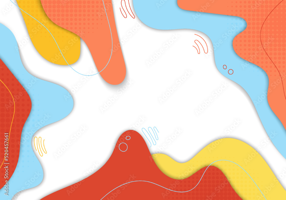 Poster abstract colorful template doodle design decorative. overlapping design with free hand drawing with 