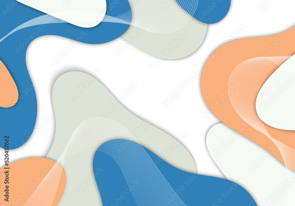 Poster abstract artwork design of hand drawing design template. overlapping style colors details background