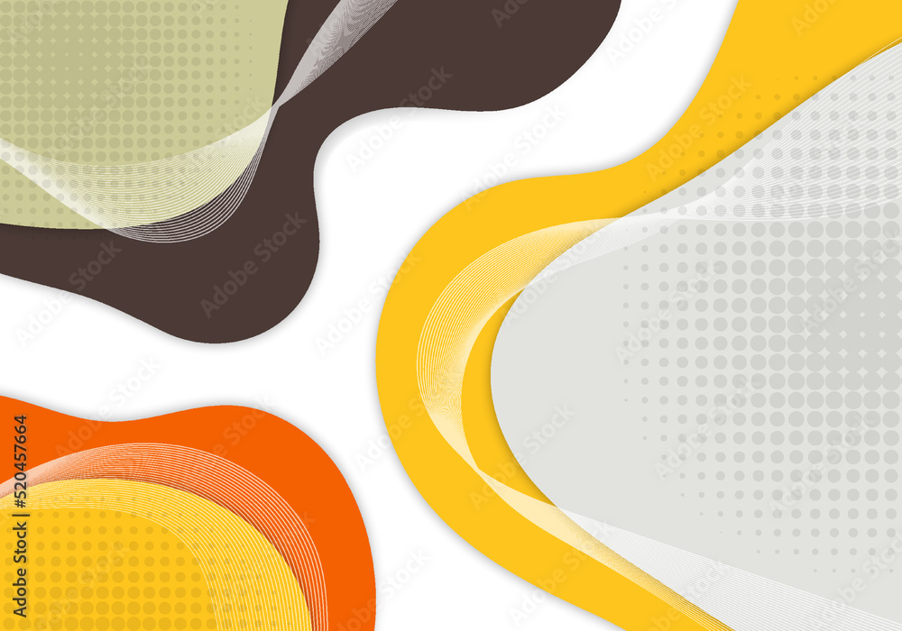 Poster abstract colorful doodles template design of artwork style. overlapping hand drawing with circle dec