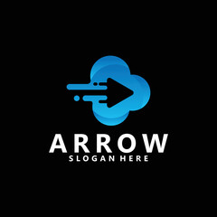 arrow logo design vector isolated