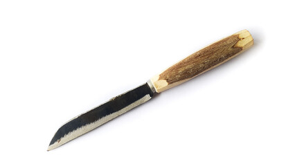 Stainless steel kitchen knife on a white background. kitchen tools