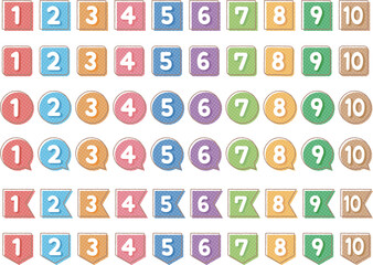 おしゃれな数字アイコンセット