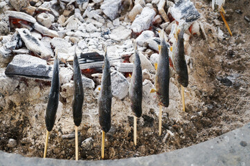 魚の串焼き