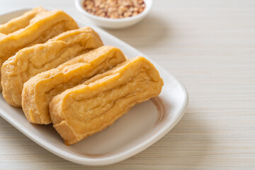 fried tofu with sauce