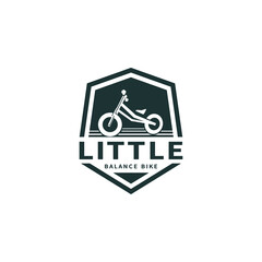 little bicycle icon, balance bike logo design