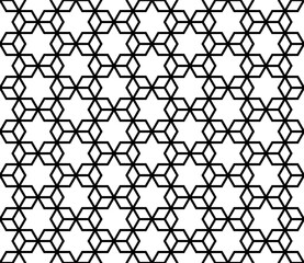 Vector seamless pattern with geometric hexagon