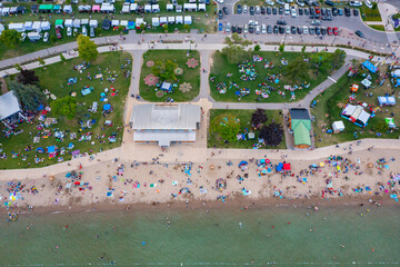 barrie beach Centennial park during the summer time  