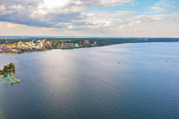 barrie centennial park lake beach front summer time 