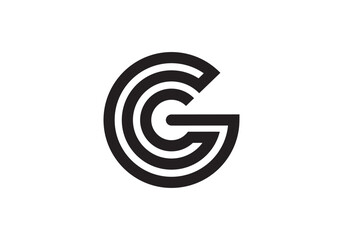 Letter GC or CG monogram Logo Vector Template