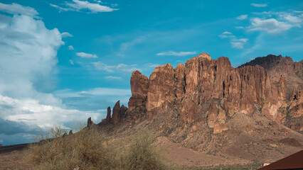 mountain range in the arizona skys
