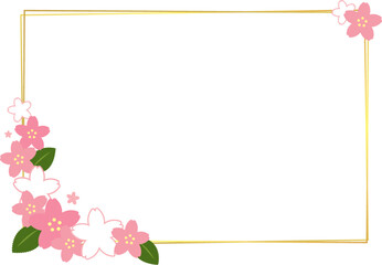 桜　フレーム　ゴールド