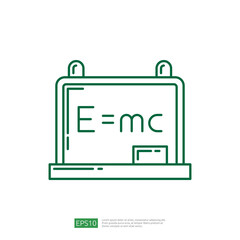 Energy Equivalence Formula on Whiteboard Icon