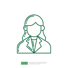 Teacher Avatar. Education Line Icon