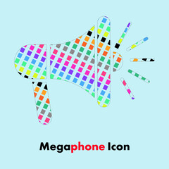 Obraz na płótnie Canvas anousment megaphone vector icon on Background