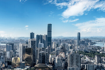 Obraz premium Aerial photography China Liuzhou modern city architecture landscape skyline