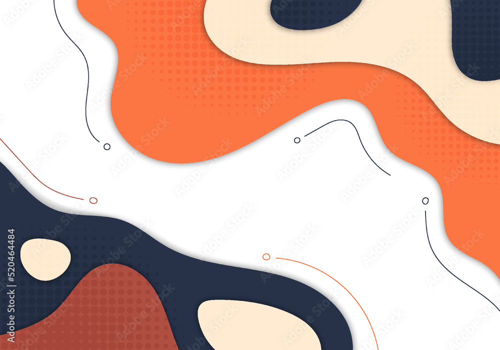 Poster abstract colorful template doodle design decorative pattern. overlapping with circle dots halftone b