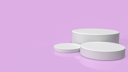 The white podium for present or promotion concept 3d rendering