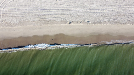 seashore filming from a drone view from above, Ukraine, Odessa