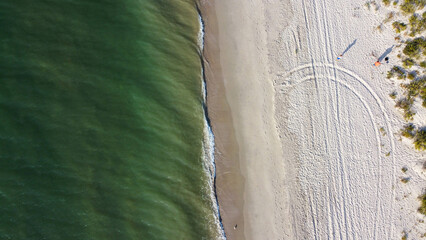seashore filming from a drone view from above, Ukraine, Odessa