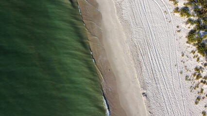 seashore filming from a drone view from above, Ukraine, Odessa