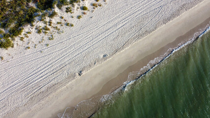 seashore filming from a drone view from above, Ukraine, Odessa