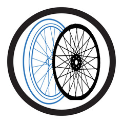 Bicycle hubs or spokes wheels icon