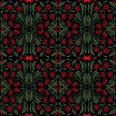 Folk flowers print Floral pattern Ethnic art