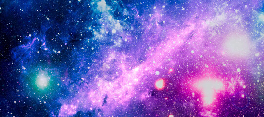 Galaxy and light. Planets, stars and galaxies in outer space showing the beauty of space...
