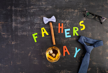 Fototapeta na wymiar Happy Fathers day. Background of fathers day.
