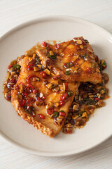 Fried Snapper Belly with Spicy Garlic Soy Sauce