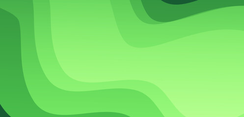 Geometric abstract shape on green gradient overlay background. Vector.
