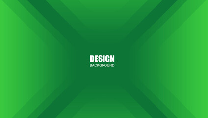 Geometric abstract shape on green gradient overlay background. Vector.