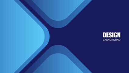 Geometric abstract shape on dark blue gradient overlay background. Vector.