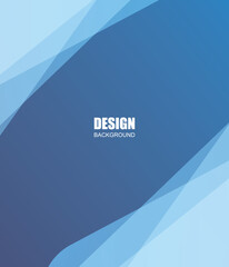 Geometric abstract shape on dark blue gradient overlay background. Vector.